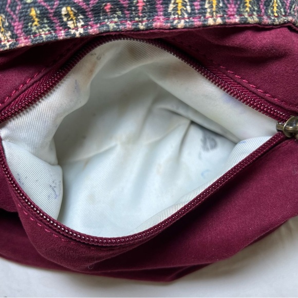 Sakroots Elsa Small Hobo Bag / Purse, Burgundy - Picture 8 of 13